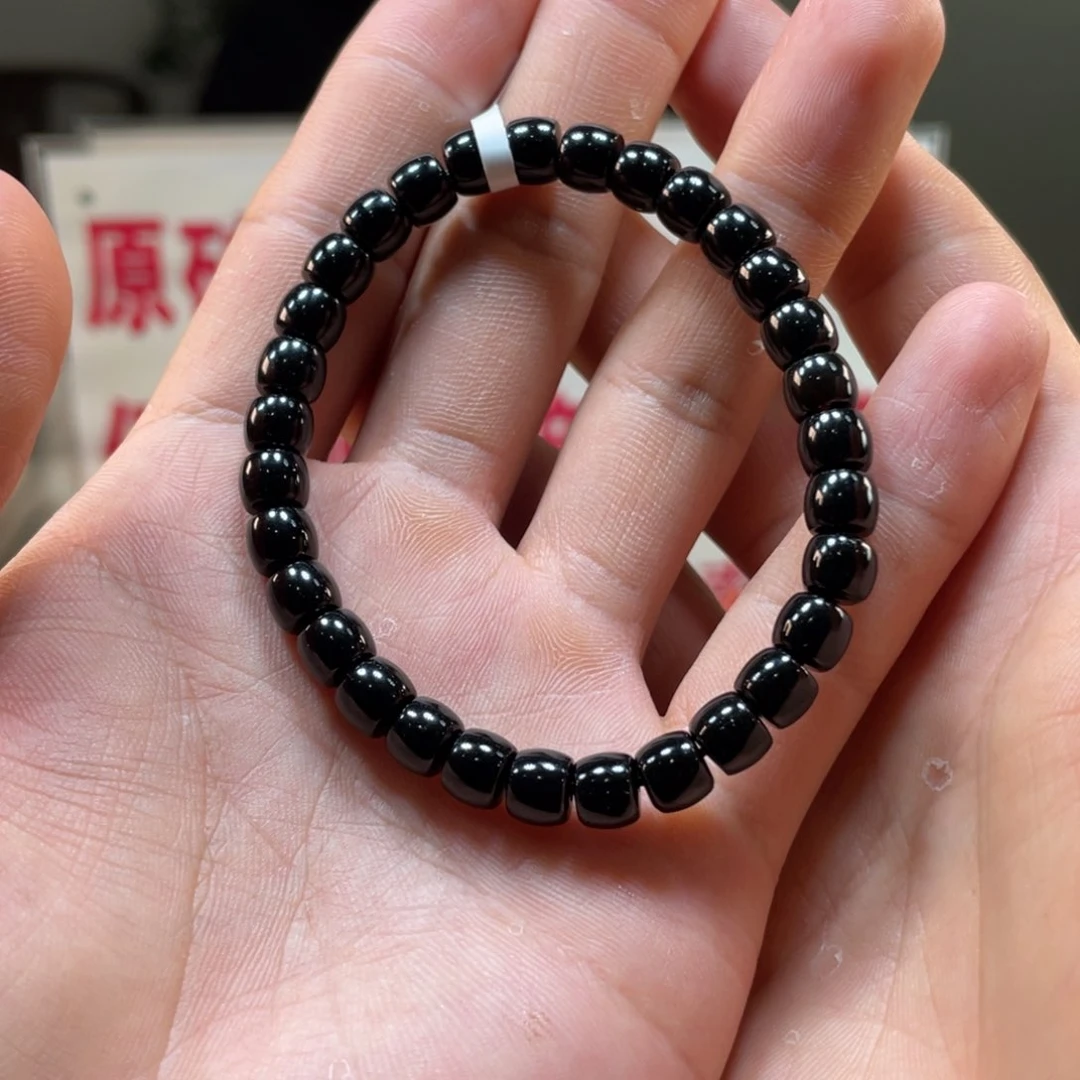 玛瑙/玉髓黑玛瑙直切7m m未镶嵌