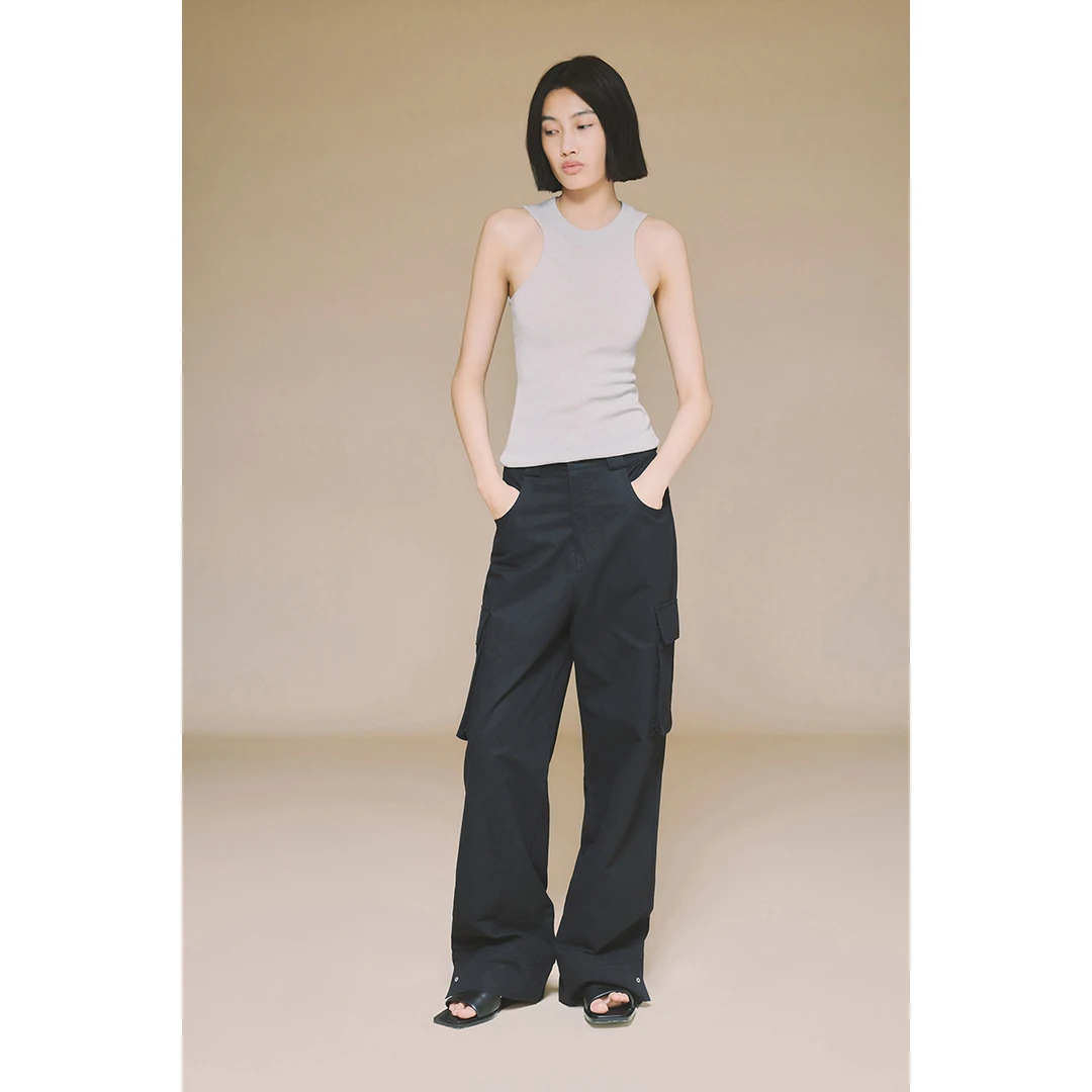 圆领修身背心女秋季2023年新款简约百搭吊带上衣