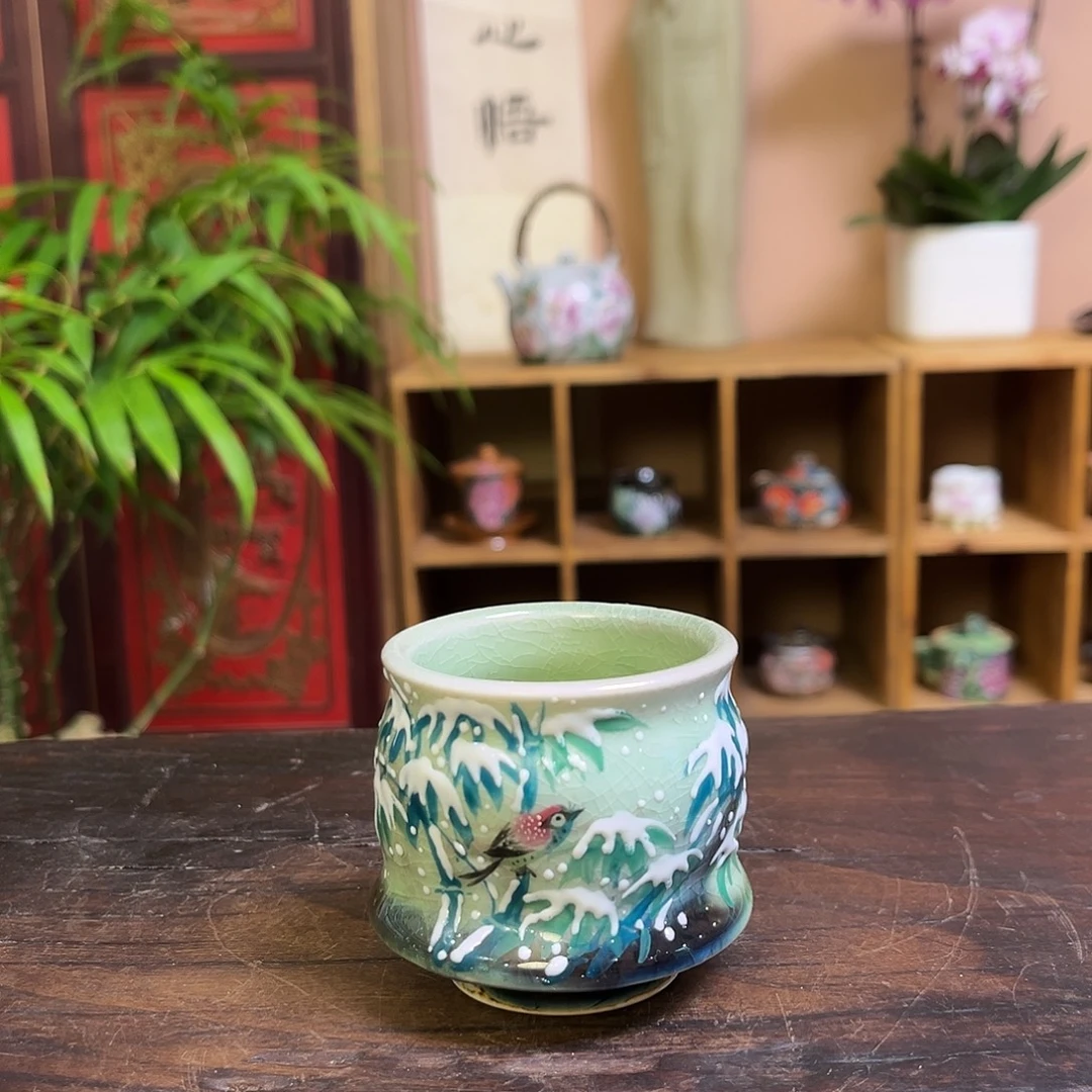 柴烧手工手绘陶瓷