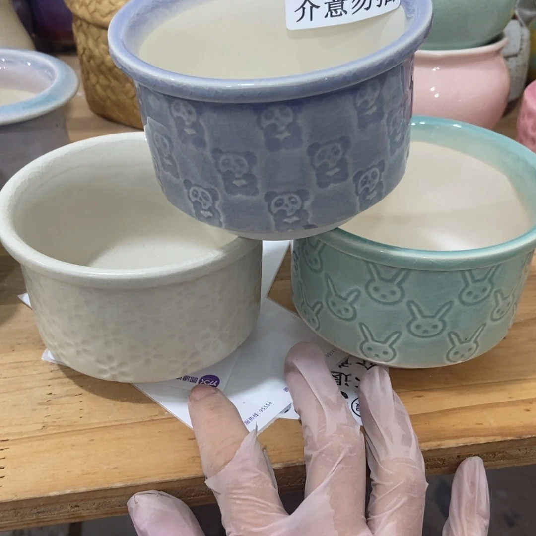 红陶高温陶瓷花盆