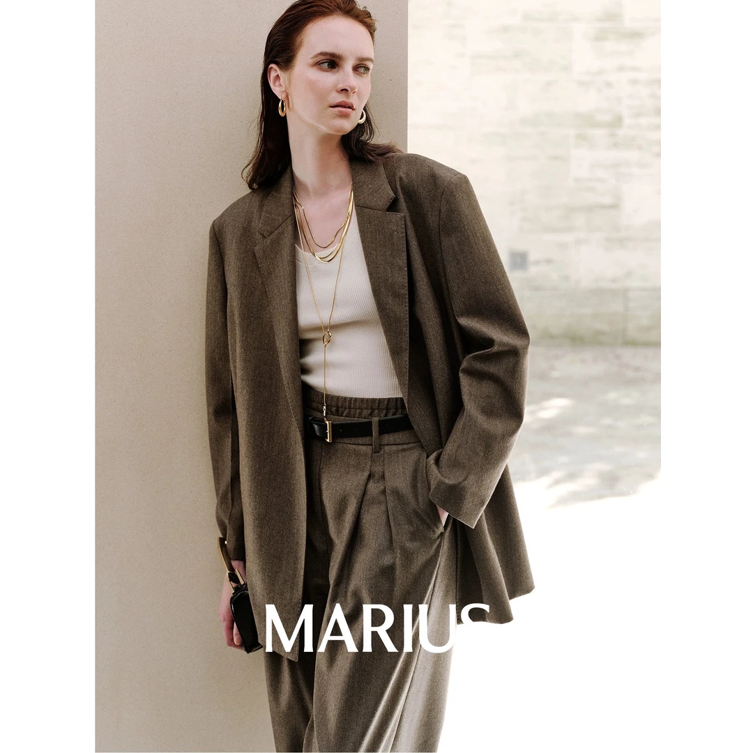 MARIUS’独立套‘经典松弛雅仕风格翻领西装套装