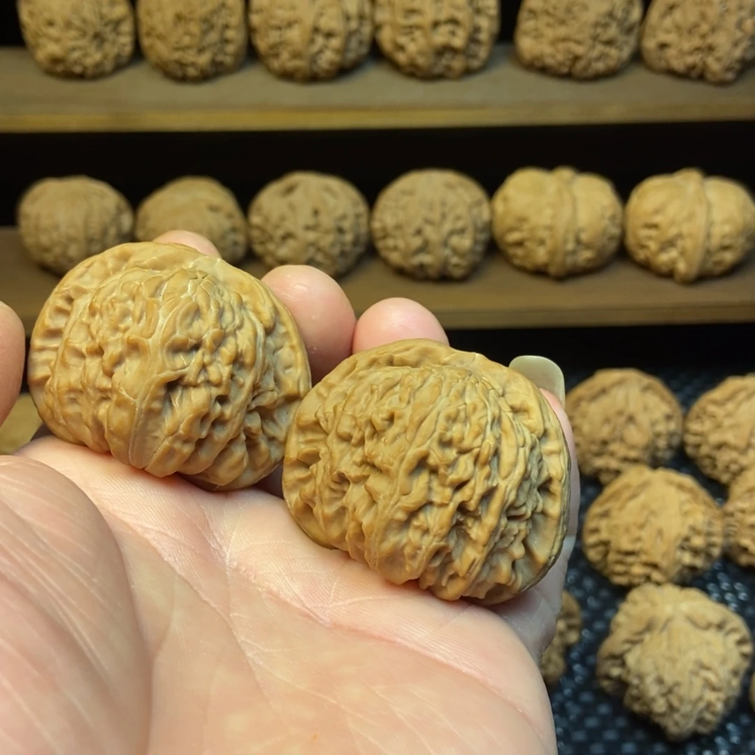 把件文玩核桃白狮子45全品➕白茬