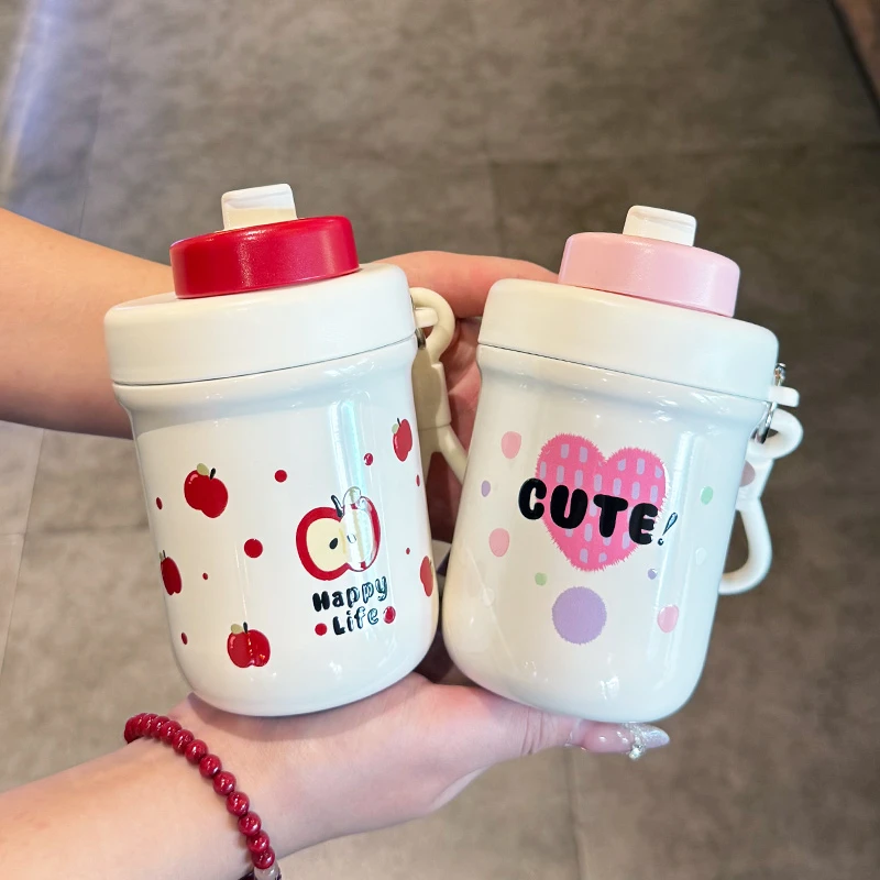 2025新款可爱保温杯女生高颜值保冷杯子直饮口外出便携式泡茶水杯