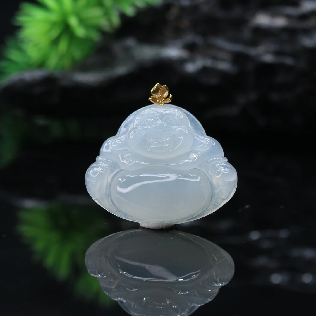 62天然缅甸翡翠A货18k佛公吊坠/901736/上海嘉禾拍卖