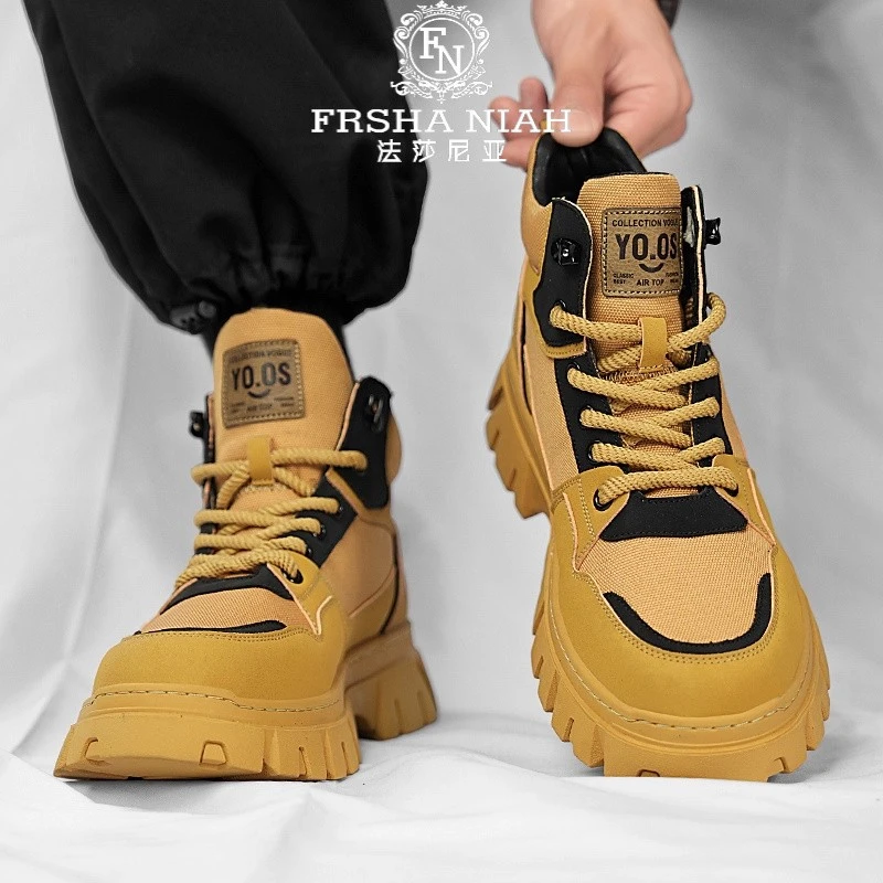 【马丁靴】法莎尼亚爆款硬汉风轻奢复古百搭潮流户外风高帮耐磨男靴