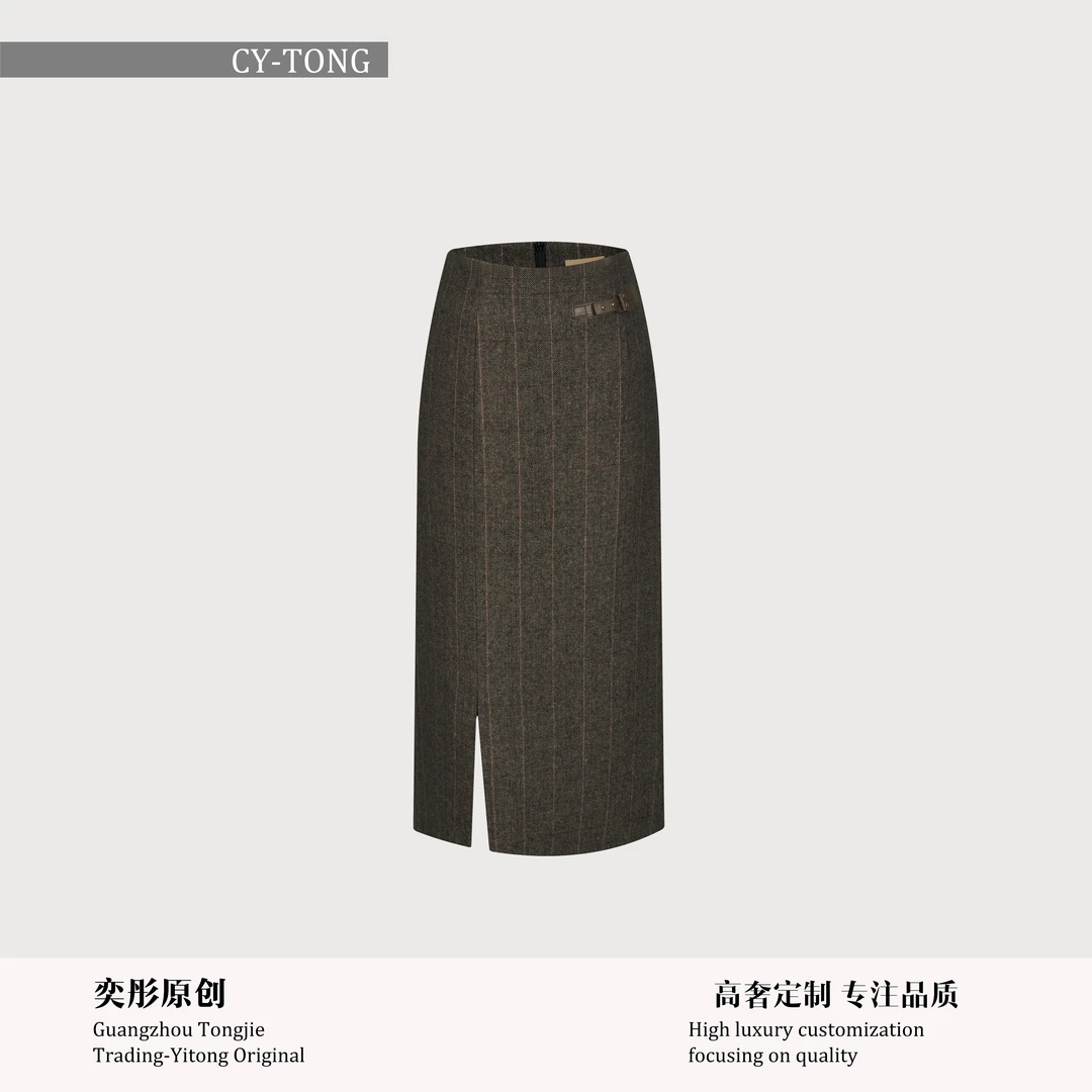 【彤姐原创】冬季气质轻奢休闲时尚显瘦女士简约半裙TWTZ4214