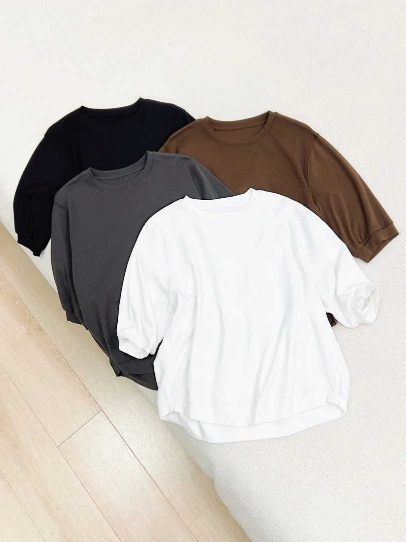 【女王洛克】韩版简约百搭半袖T恤上衣秋季新款舒适休闲上衣LK82357