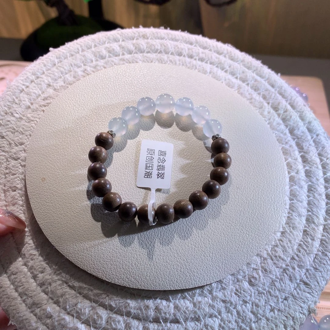 散珠翡翠天然缅a白月光手串半串