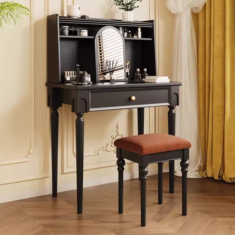 梳妆台家用法式卯榫简约椅子书桌电脑桌写字台台式办公桌书房立式