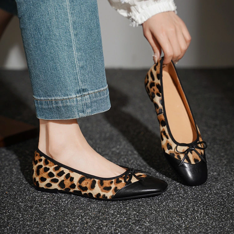 2.5cm 法式优雅气质百搭浅口单鞋春季简约风时尚舒适休闲软底单鞋