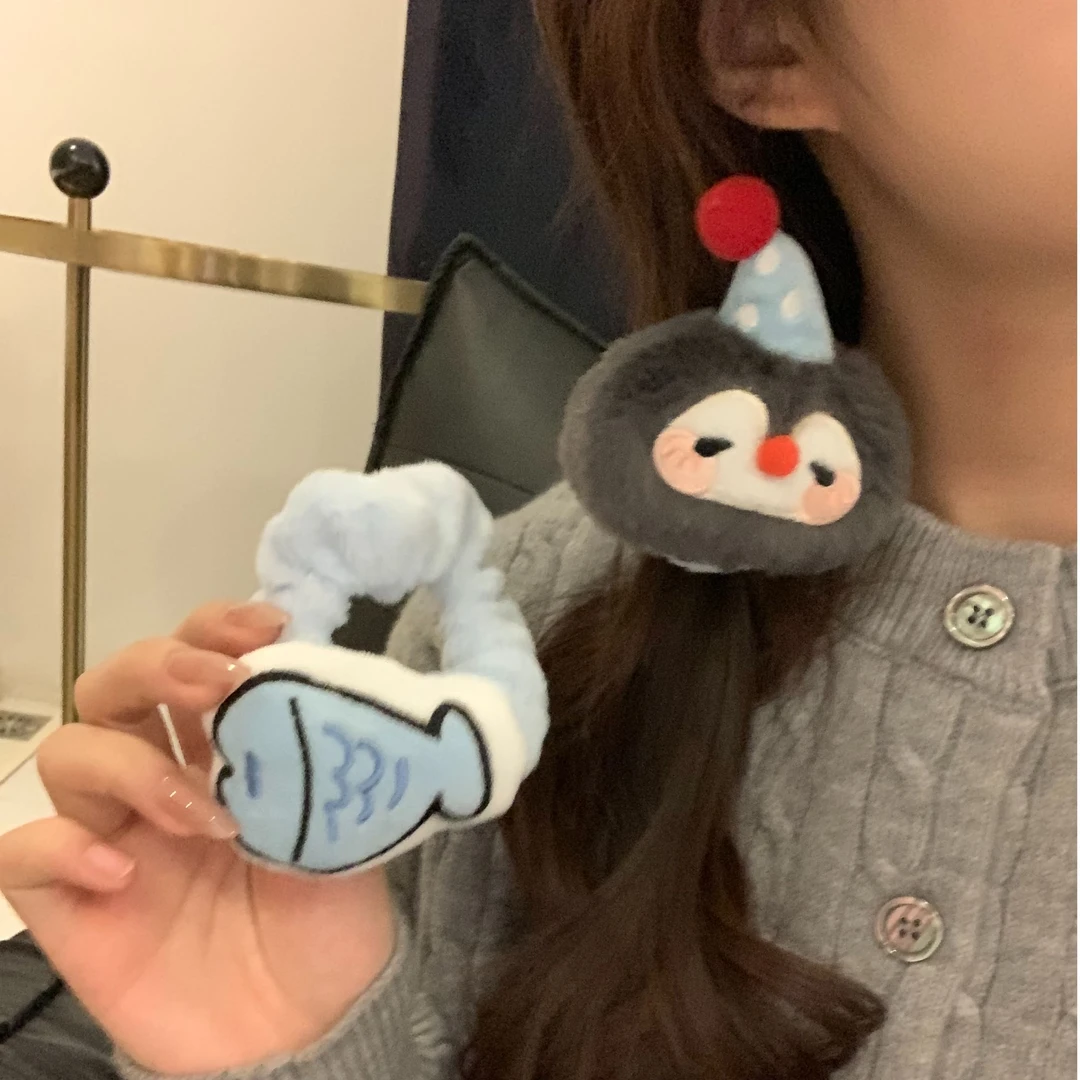 元气满满甜美风发绳少女心皮筋企鹅小鱼可爱发饰发圈韩系ins风