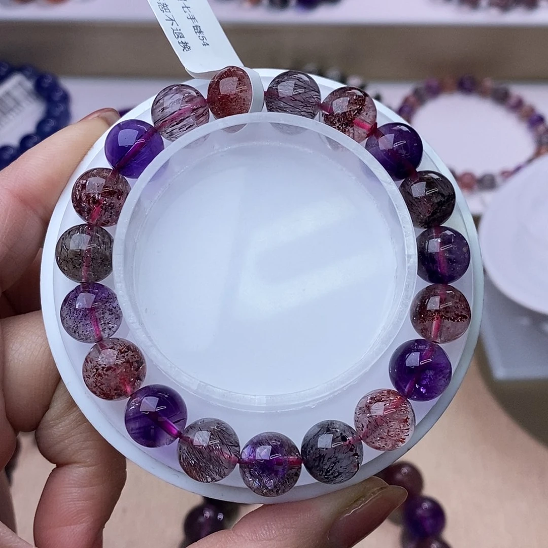 发晶手链未镶嵌黑加仑超七10+m