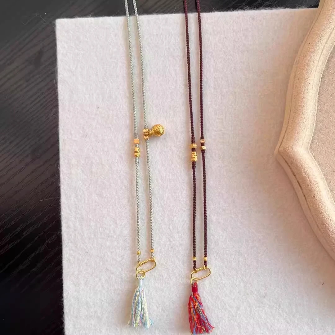 铜合金项链 「一生一世」可挂吊坠编绳项链夏日情侣款diy百搭万能链