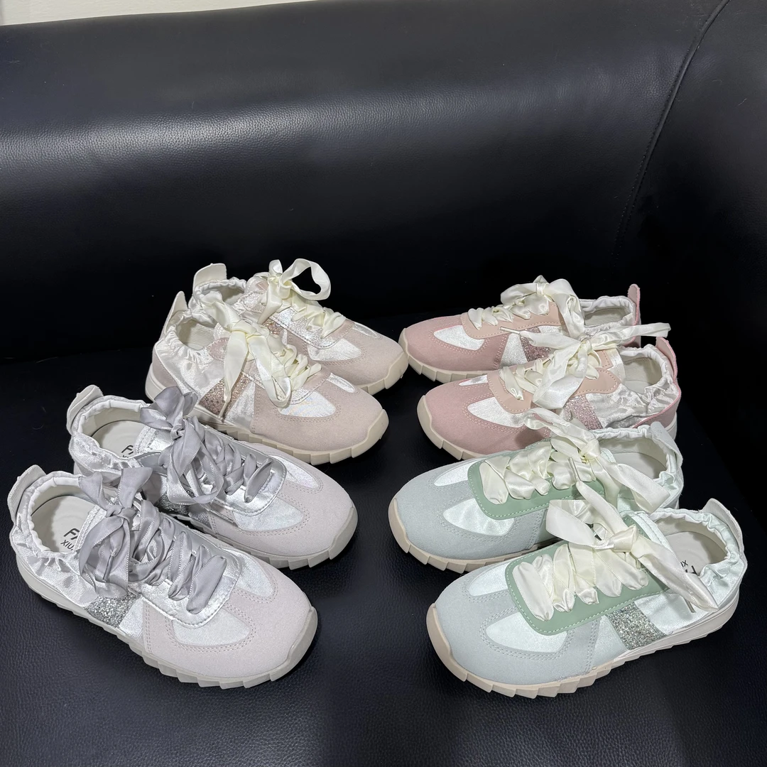 【 运动德训鞋！四色丝带  ！】春款休闲运动鞋