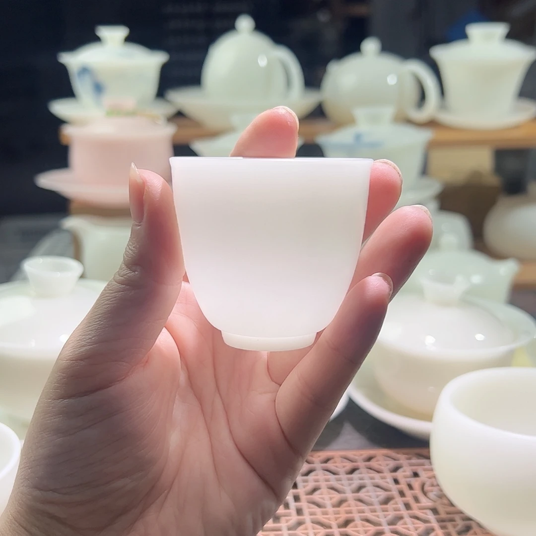 素烧璞玉陶瓷客人杯高杯60ml