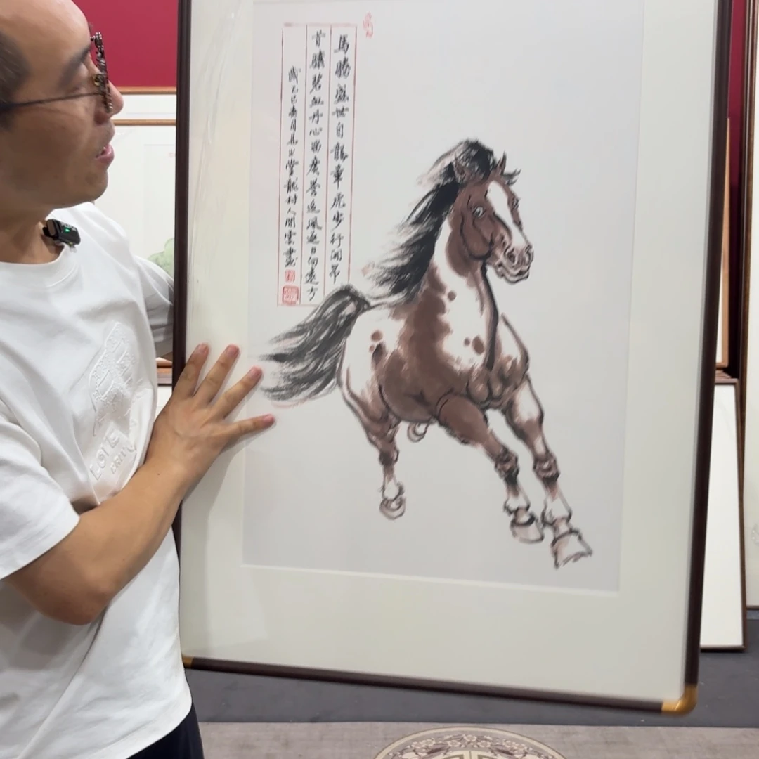 国画带框绘画90/60尺寸