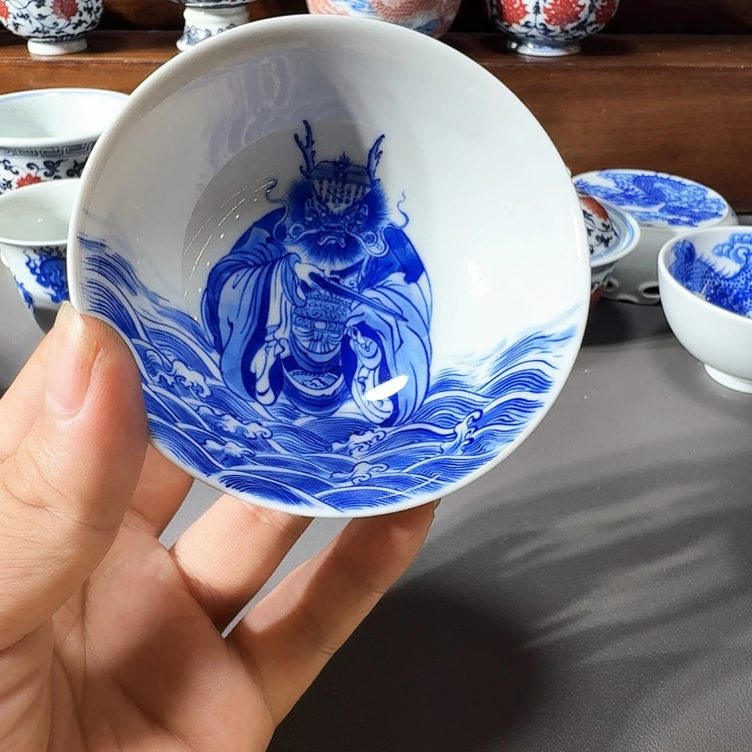 泥塑主人杯手工手绘