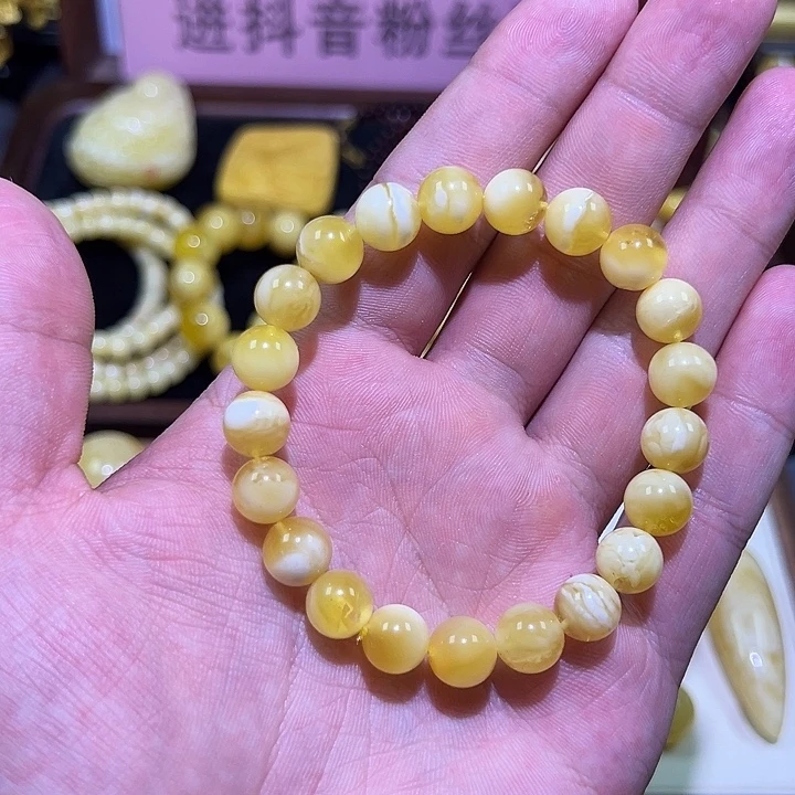 未镶嵌蜜蜡裸石手串