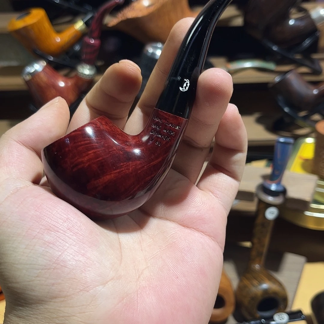 石楠木手工福尔摩斯弯烟斗
