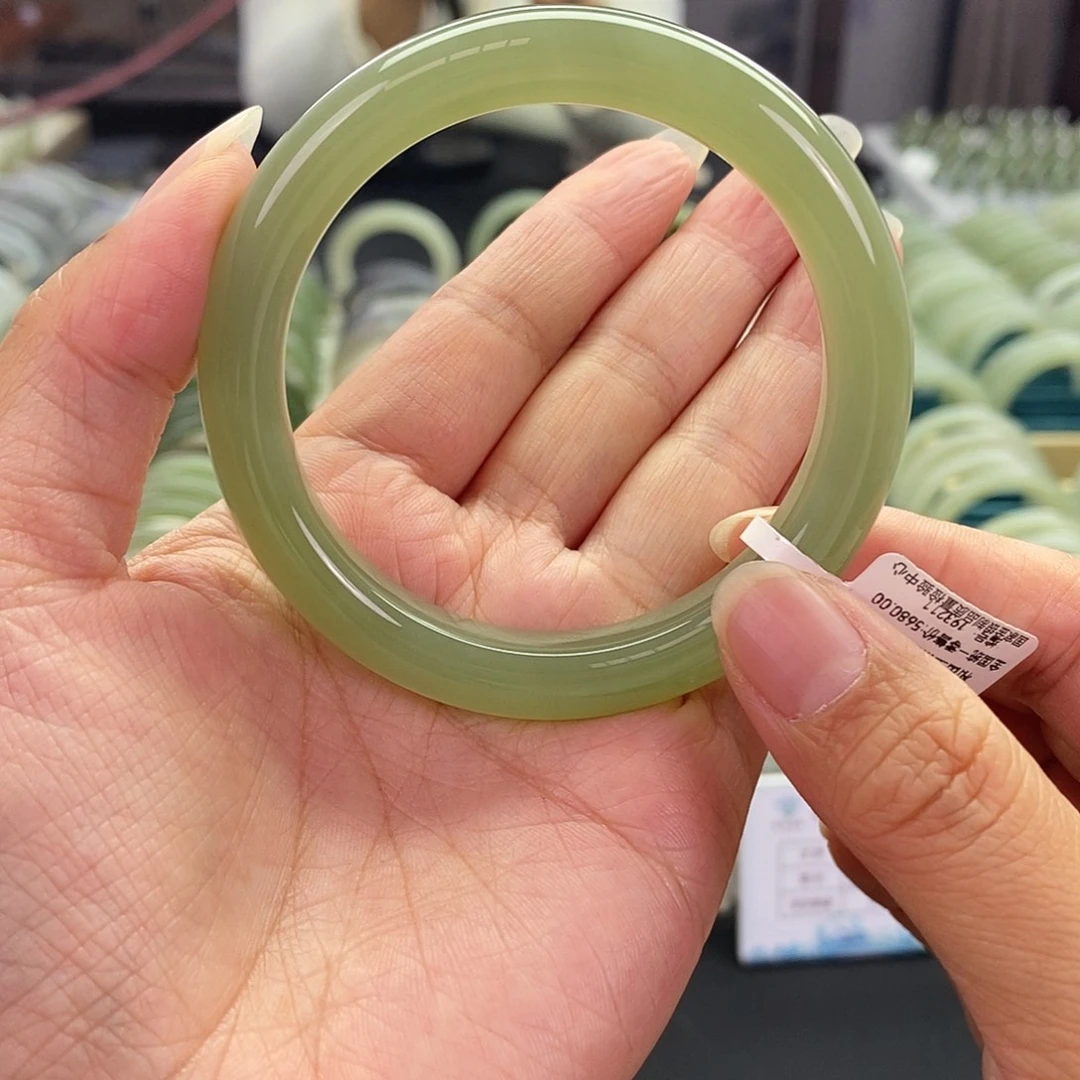 和田玉未镶嵌珠宝奇石和田玉手镯55,56