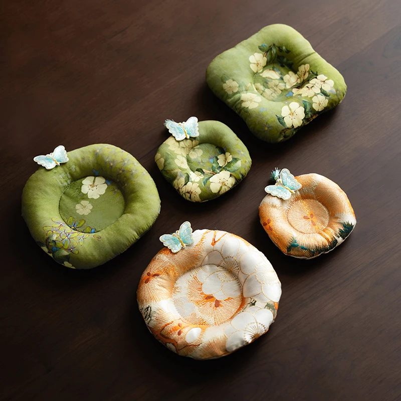 赞朴国风布艺壶承杯垫新中式禅意主人杯垫加厚防烫茶壶垫隔热垫子