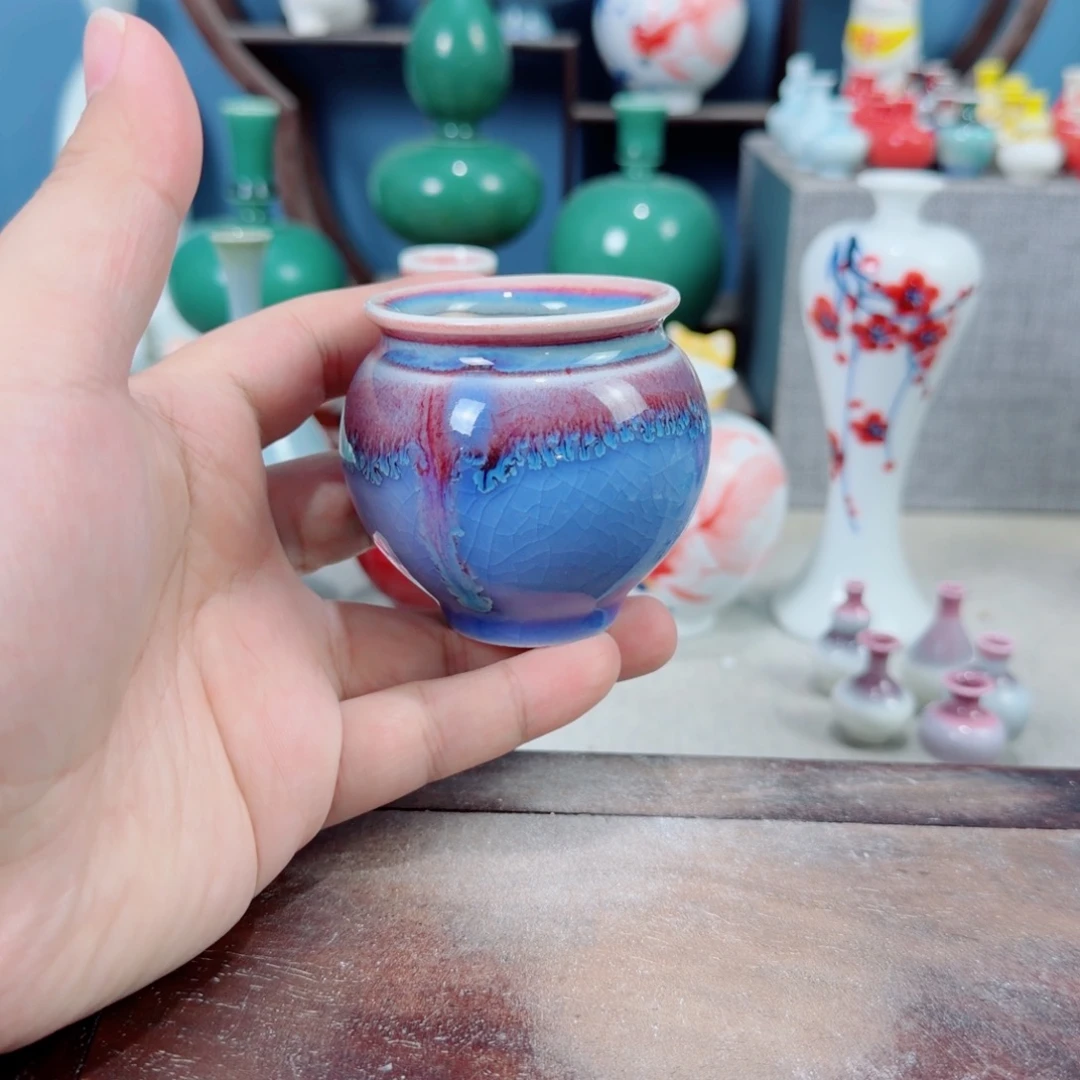 陶瓷手工小花器摆件