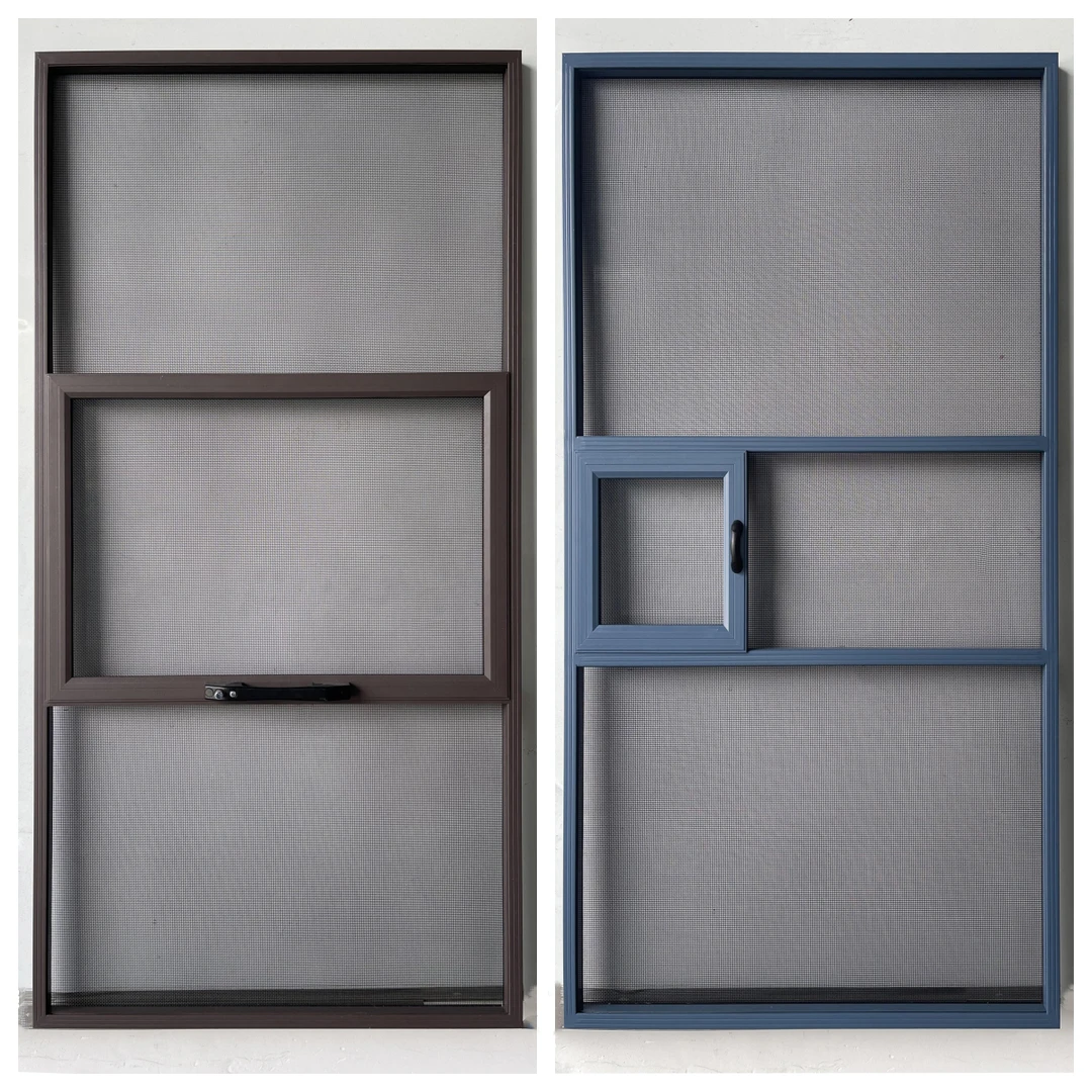 中山本地定制铝合金窗极简室内左右推拉防蚊纱窗高清网三节纱窗网