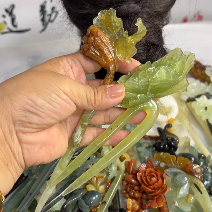 零****蛇纹石玉未镶嵌发饰