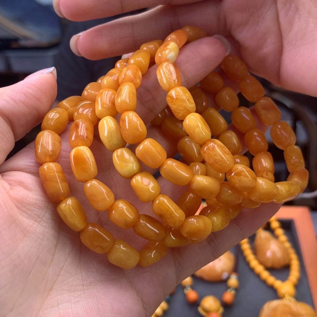 未镶嵌蜜蜡手串多样性发一