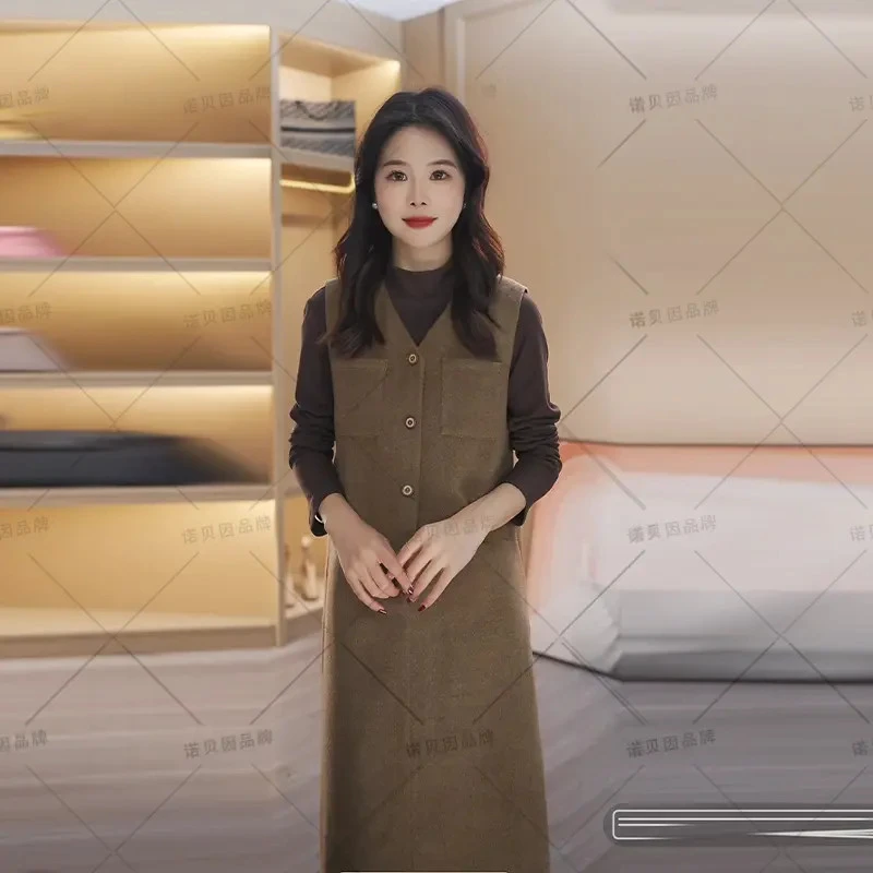 nuobeiyin/诺贝因秋冬高级感背心裙打底衫套装连衣裙 NNBY660956