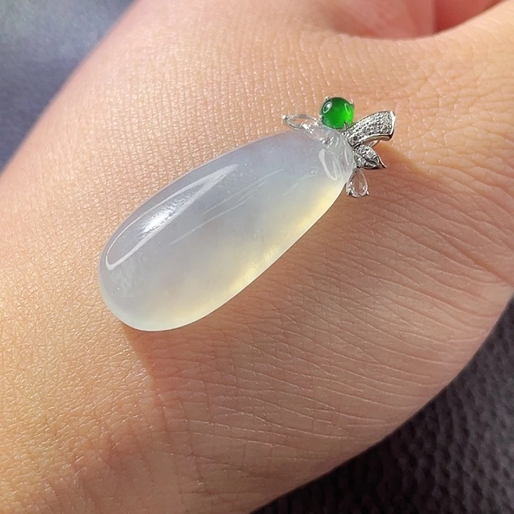 定制翡翠18K金镶嵌翡翠