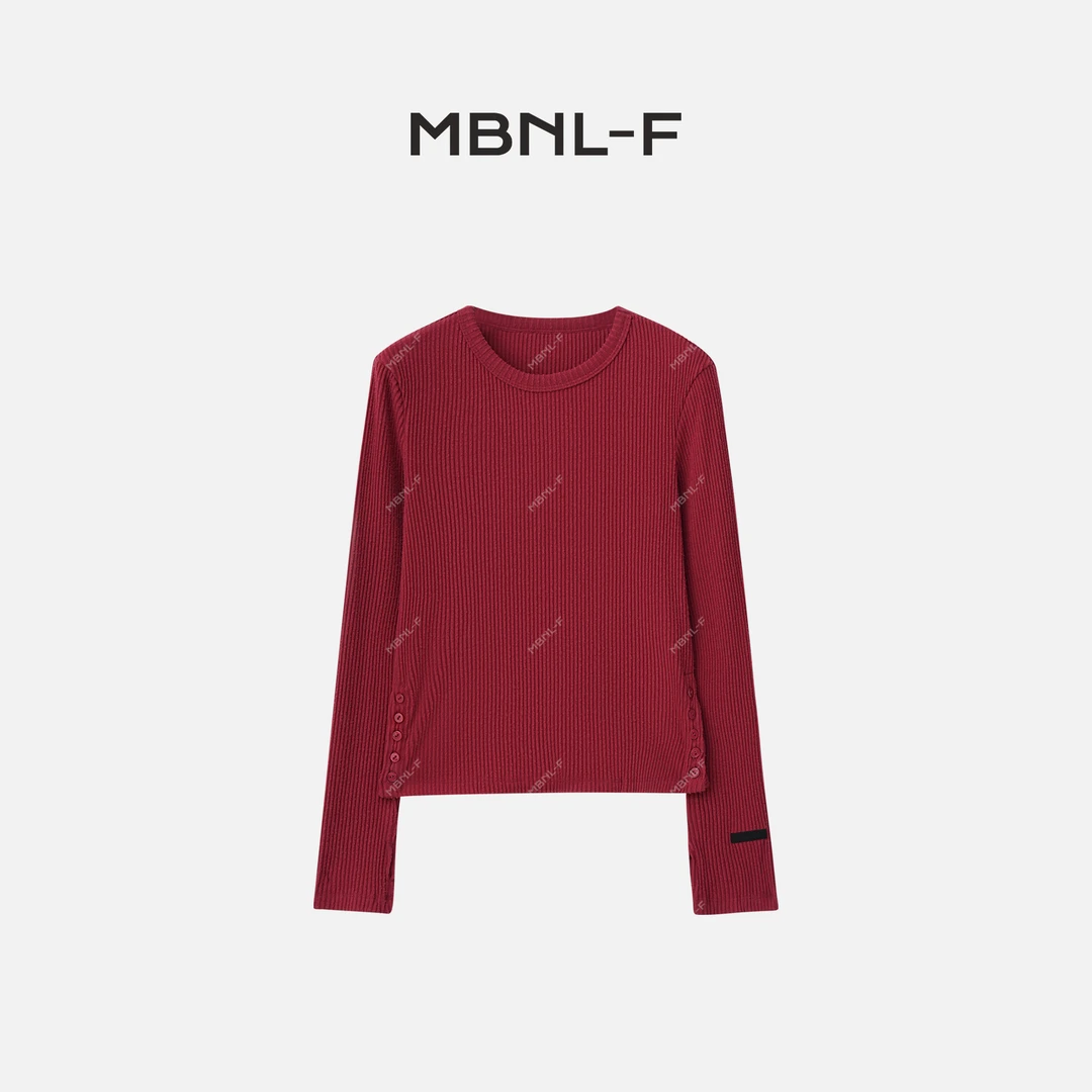 MBNL-F"圣诞"2024F/W新品 纯色圆领打底毛衣 秦磊LZ-DD006