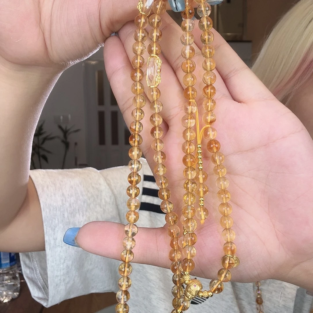 水晶手链银S925镶嵌黑糖