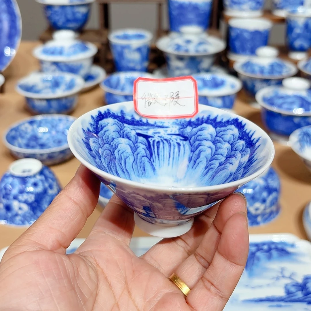 景德镇纯手绘斗立杯瑕