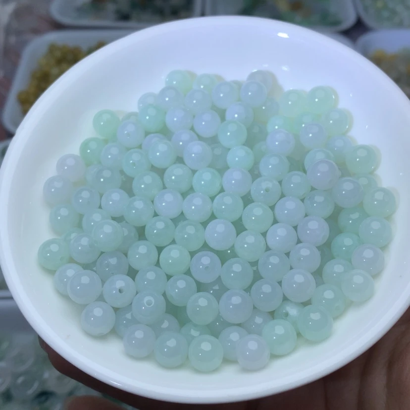 【闪购商品】翡翠手链未镶嵌卡7冰珠子10颗