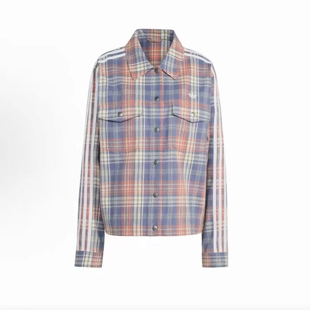 【滔搏联动】Adidas三叶草女子CHECK JACKET梭织长袖衬衫KC6277