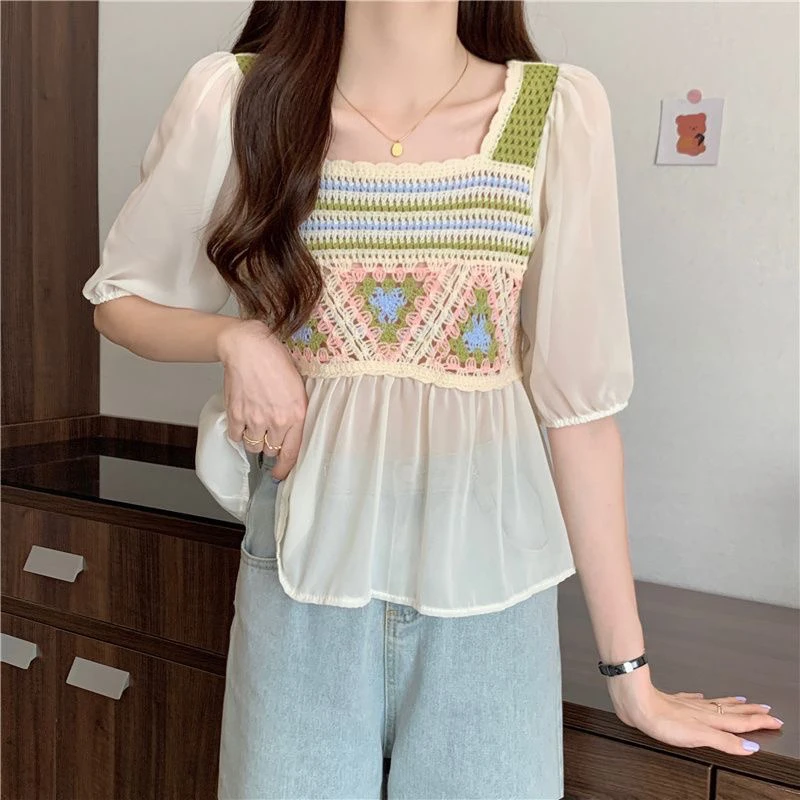 （801-850单裙子）设计感小众荷叶边宽松遮肚上衣外穿小清新甜美