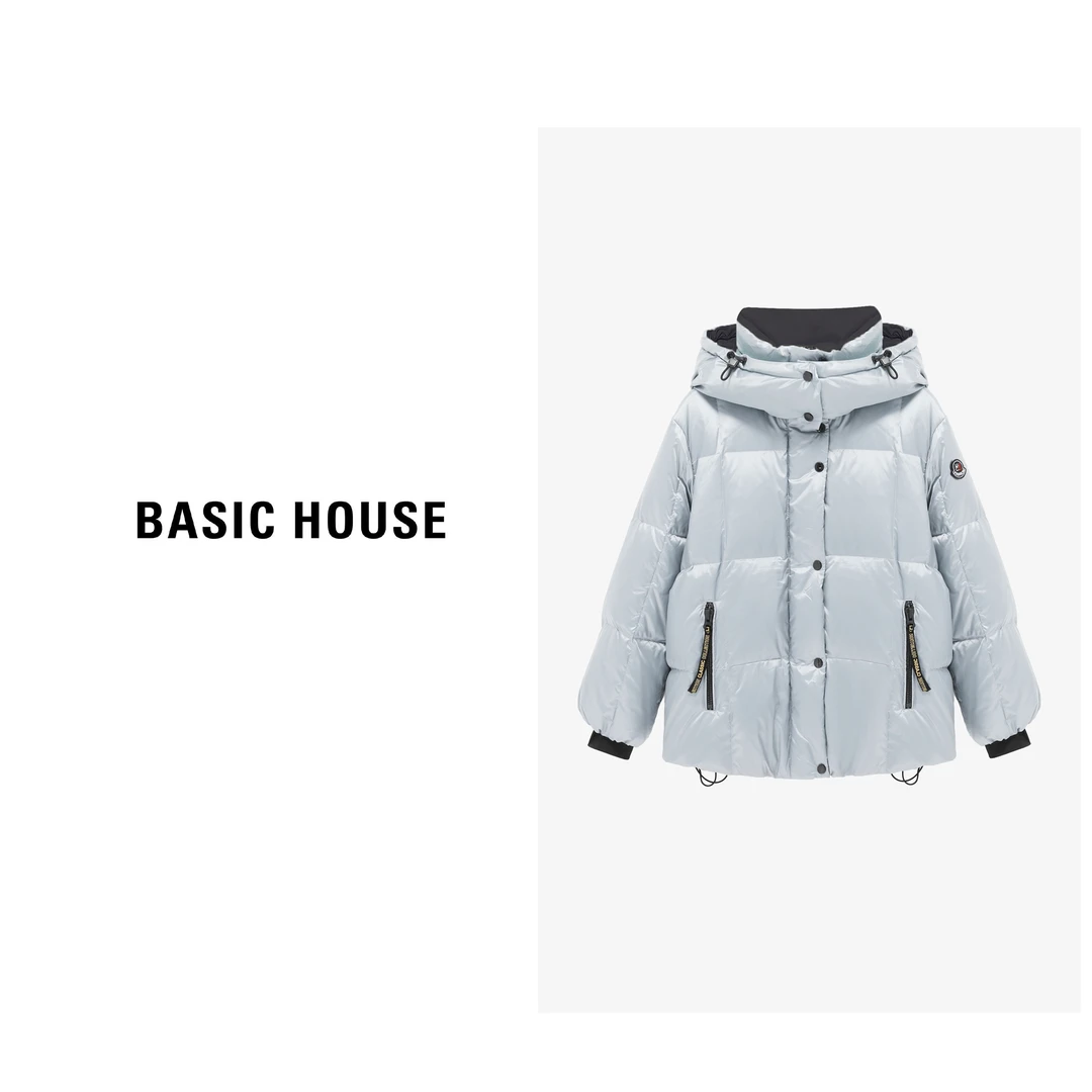 Basic House/百家好宽松时尚休闲百搭简约羽绒服-B06245C2742