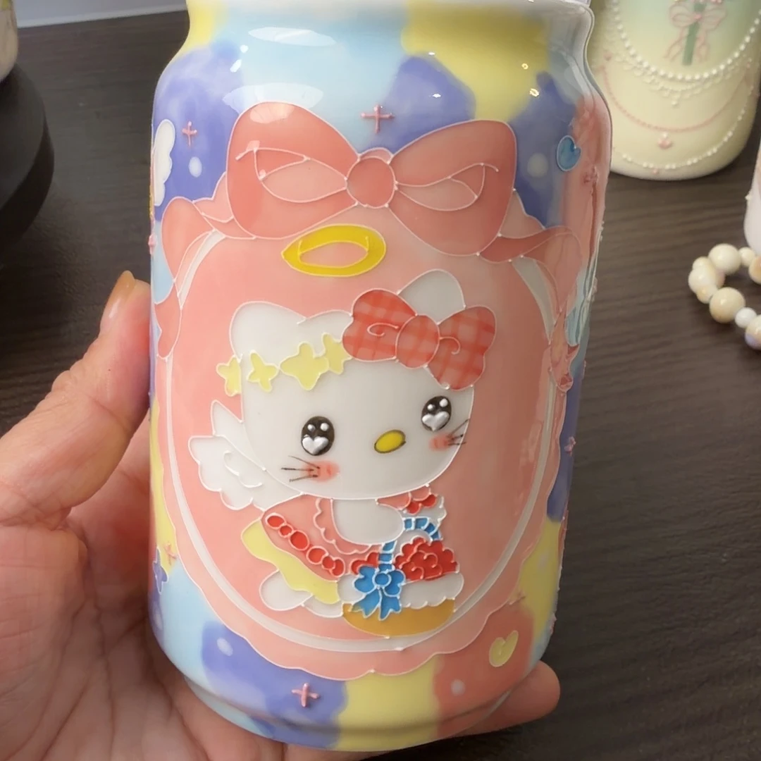 陶景德镇手绘易拉罐杯