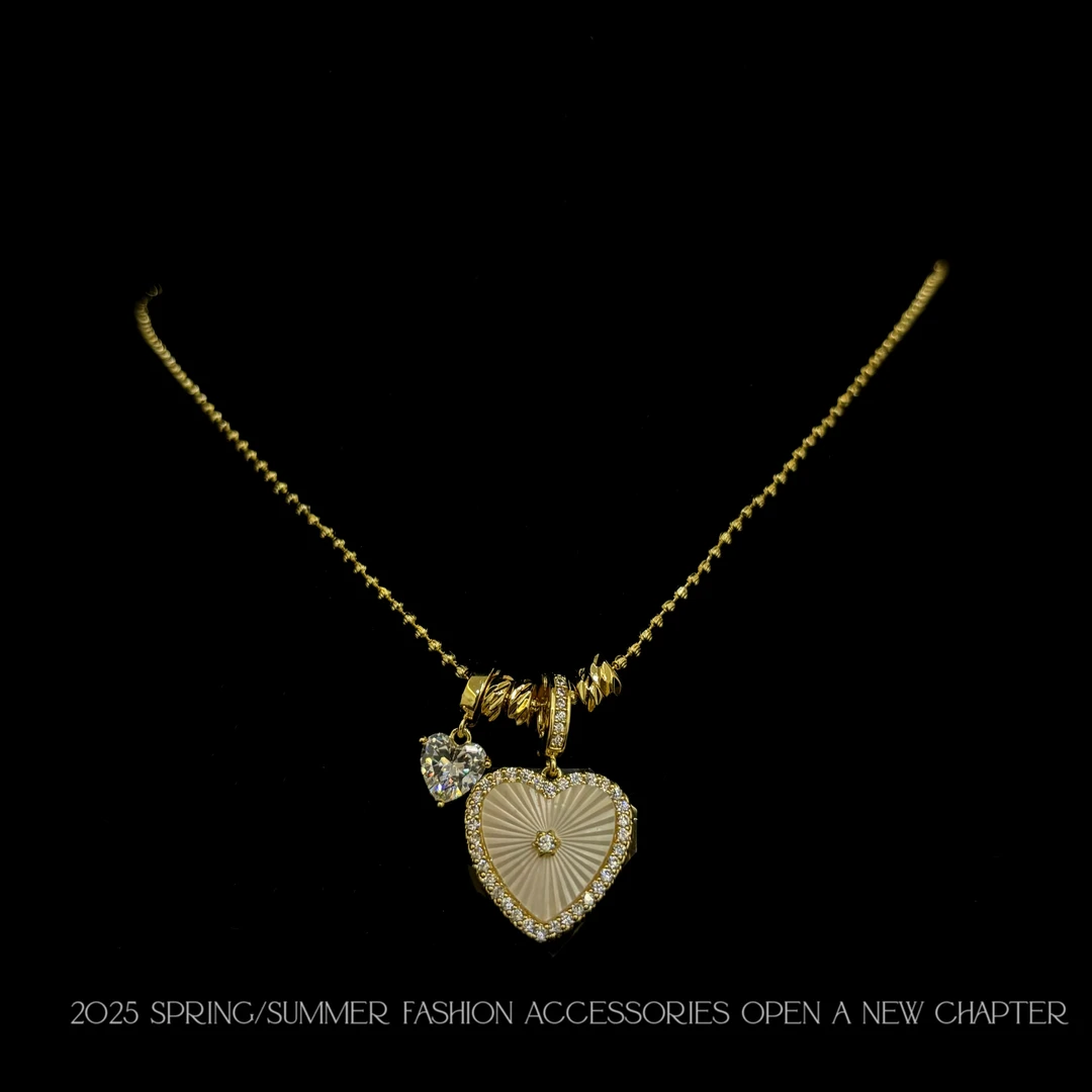 铜合金项链 镀K金 2025款C2568【大爱心】BOBAOLI 项链