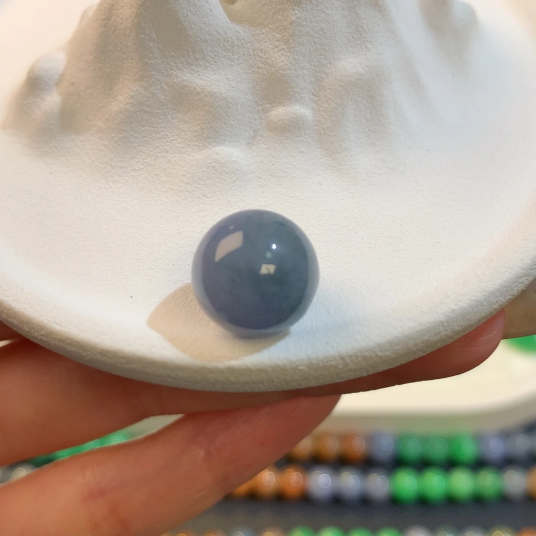 定制翡翠未镶嵌11.9mm 蓝莓紫 m