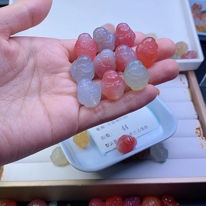 沫***沫玛瑙/玉髓合金车挂