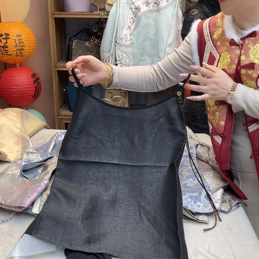 刺绣香云纱夏季吊带XL码