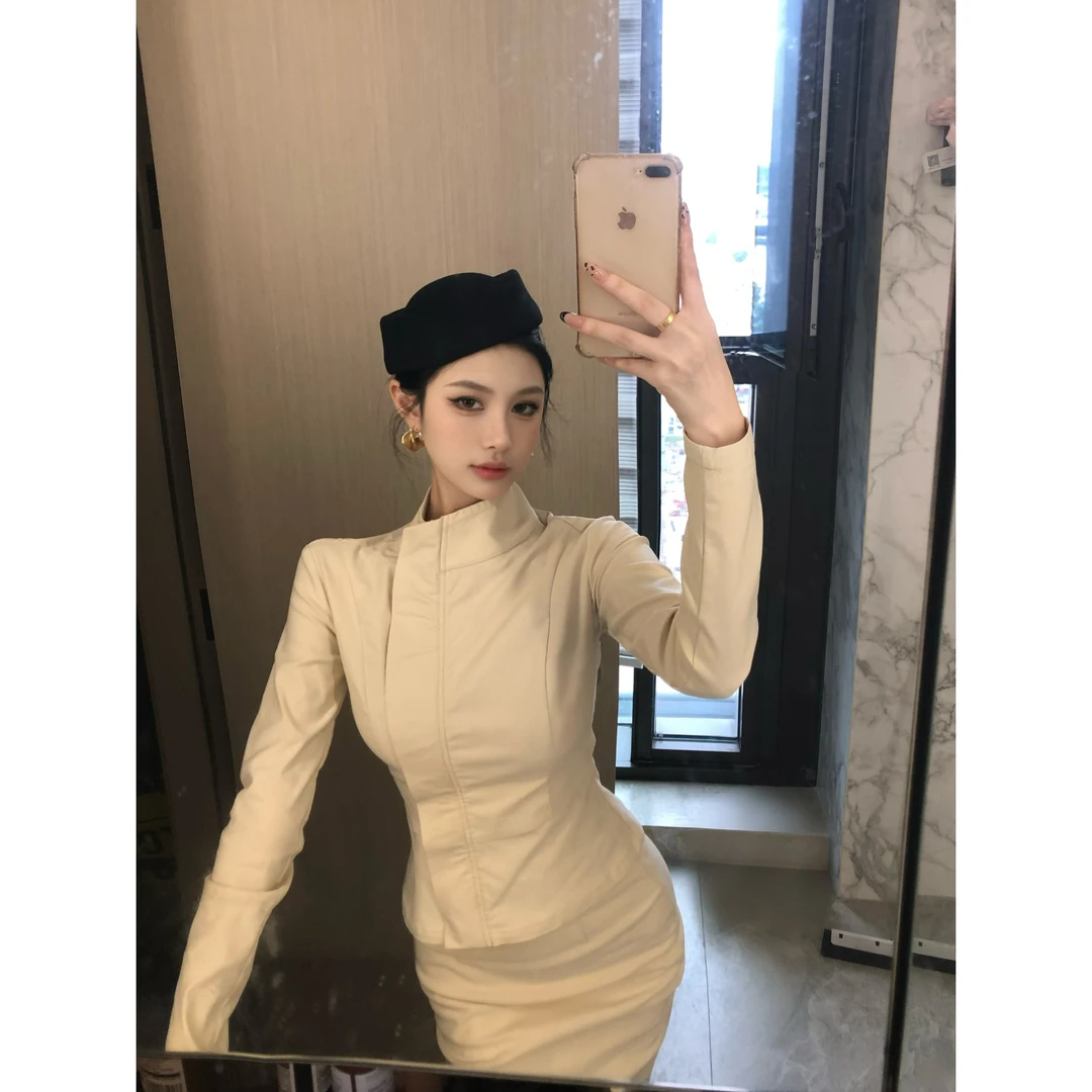 轻熟职装感的穿搭商务美人套装女早秋两件套上衣+半身裙00129