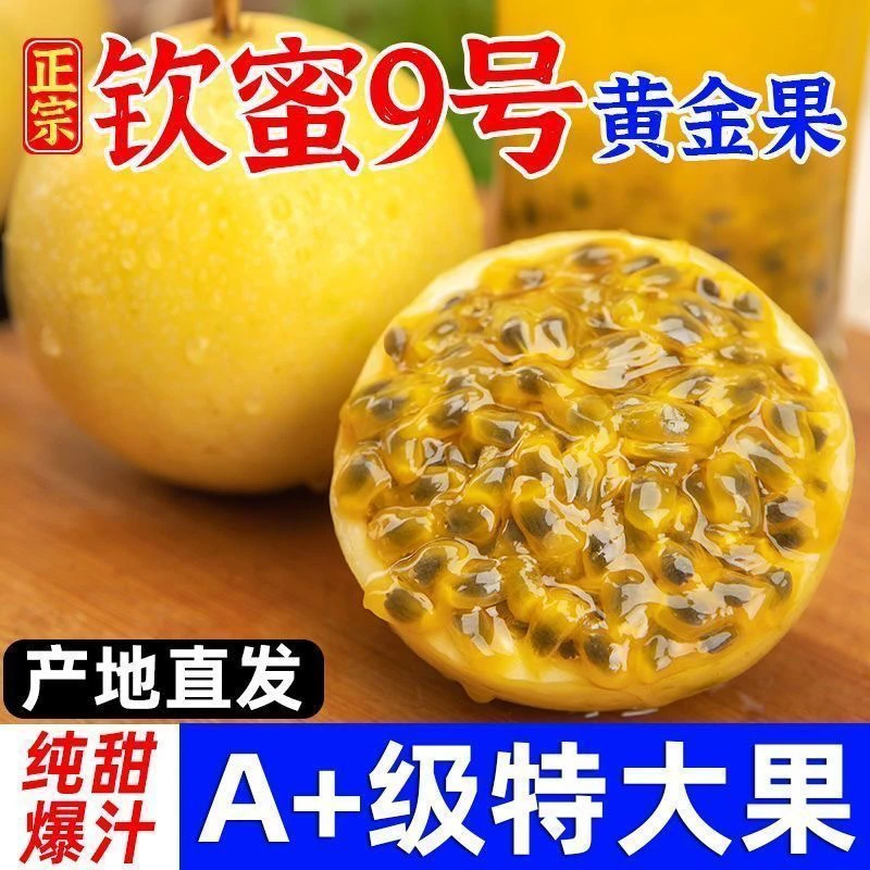 【新鲜采摘】广西黄金百香果新鲜香甜多汁钦蜜9号百香果高品质饱满