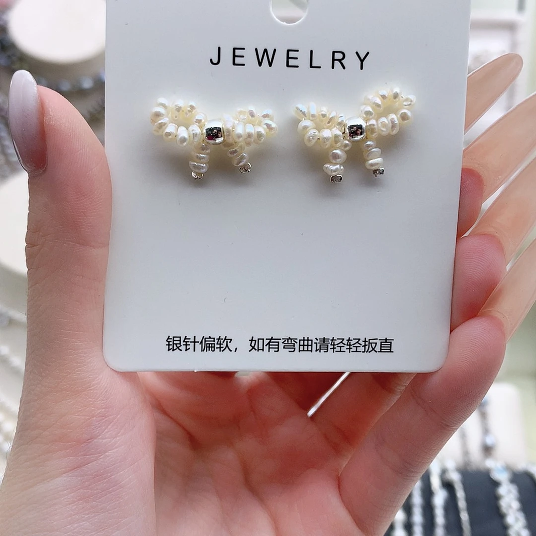 耳饰淡水珍珠银S925镶嵌