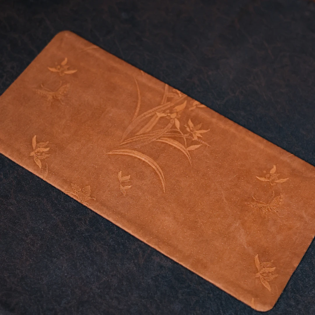 【好物】【素心兰】双面香云纱茶席28*13（慢蓝S1880）