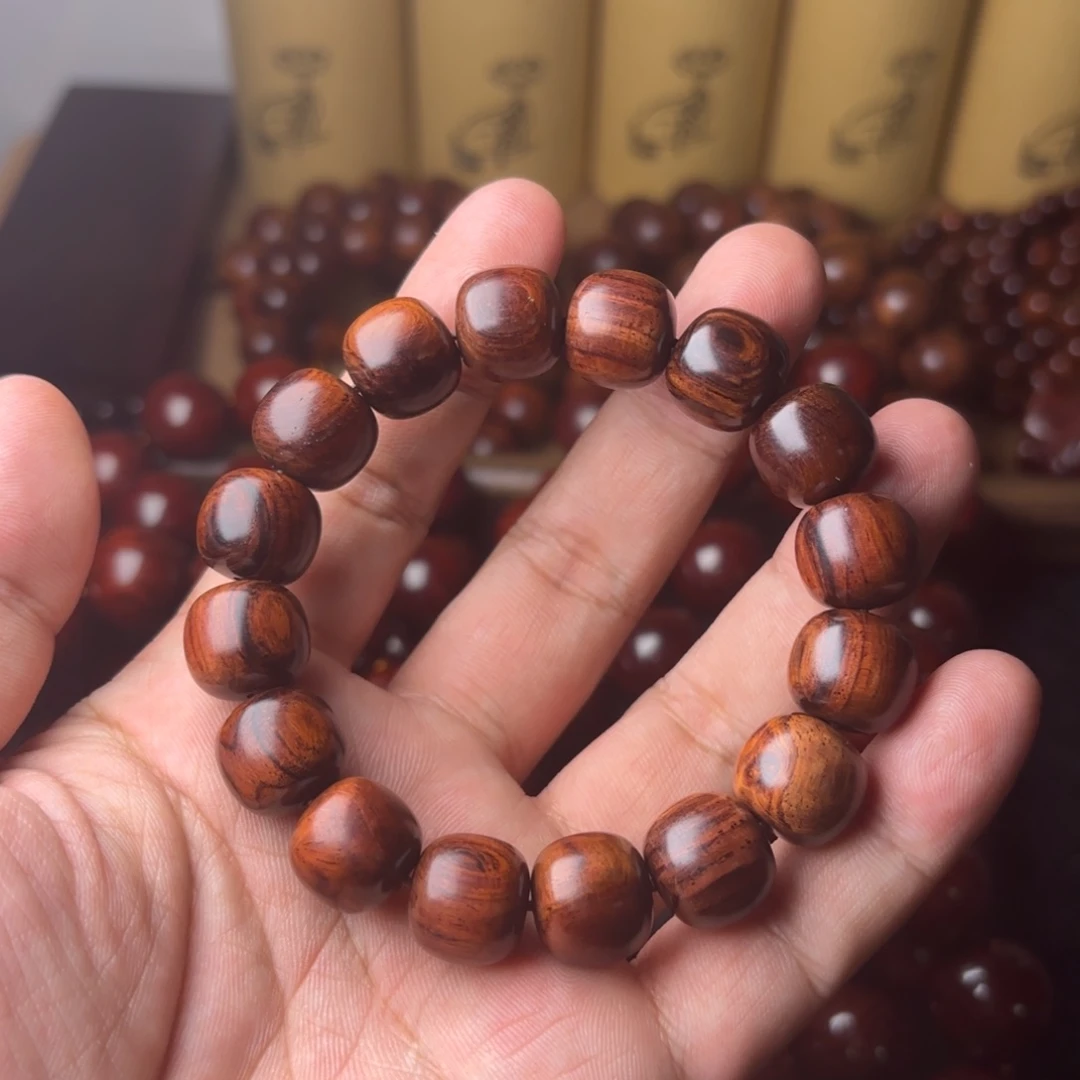 黄花梨/降香黄檀手串/手链1314老型紫油梨无胶膜