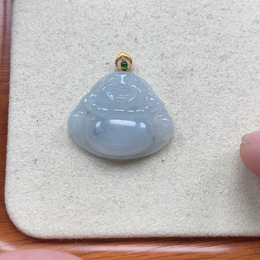 翡翠未镶嵌颈饰佛公吊坠