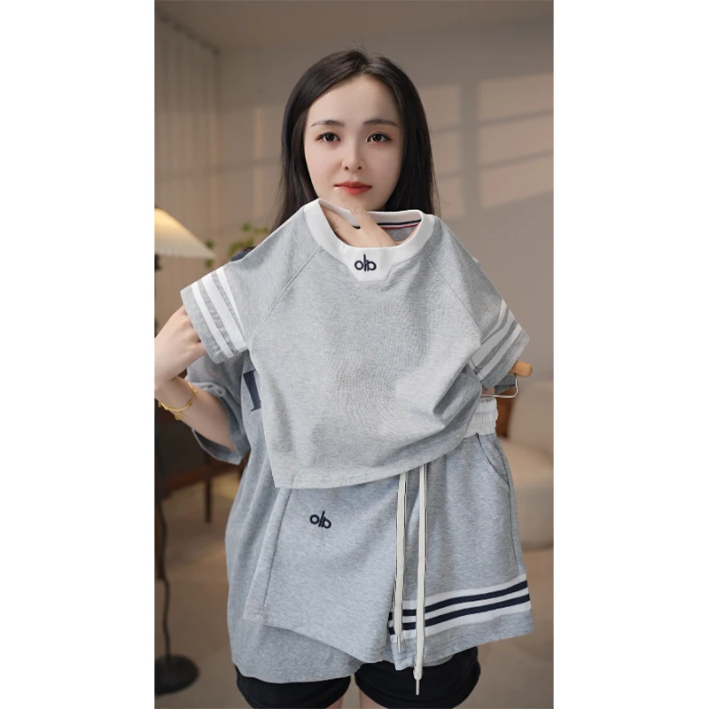 【米佑】2025夏季新款男童时尚短裤短袖套装BMX251808